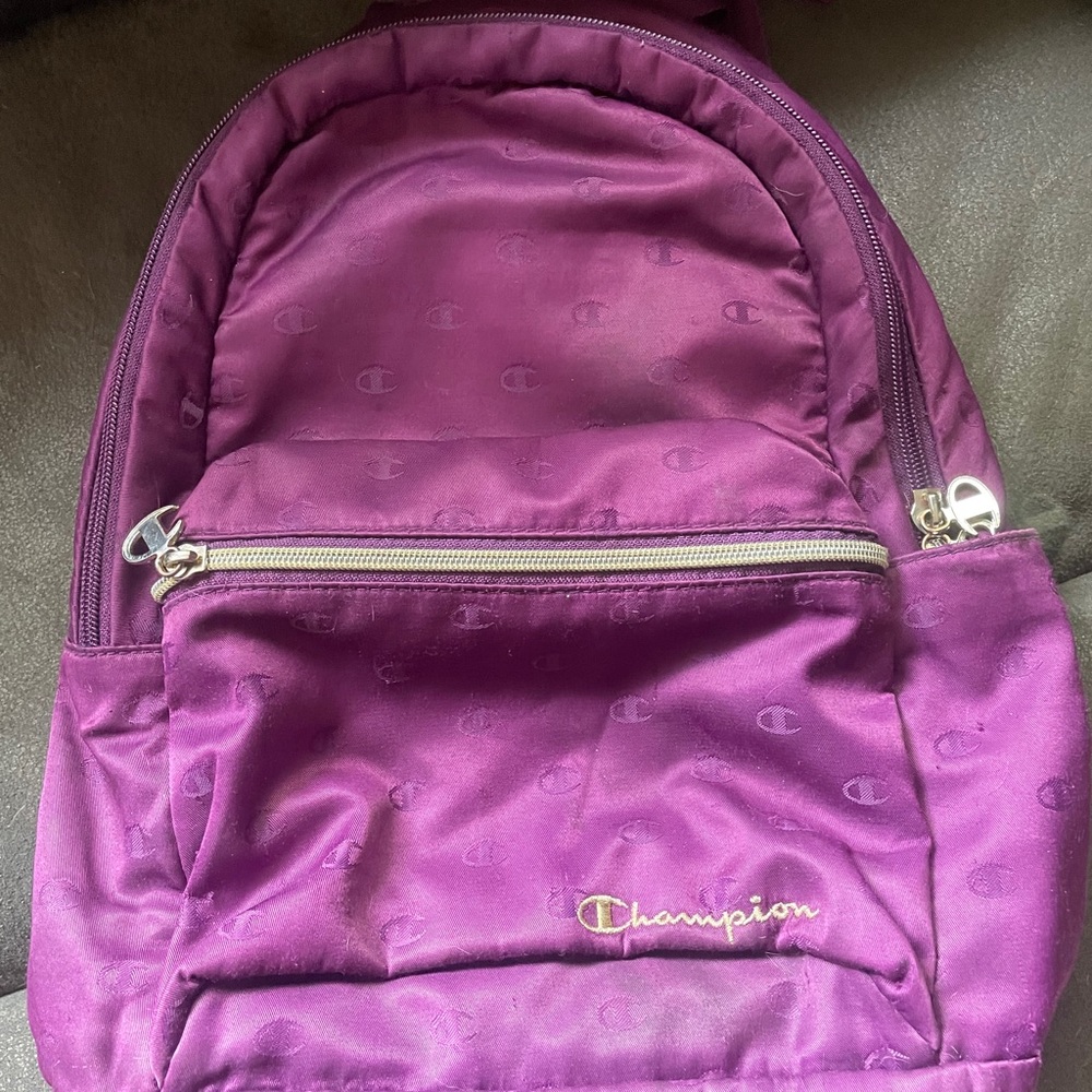 Champion pink strap backpack